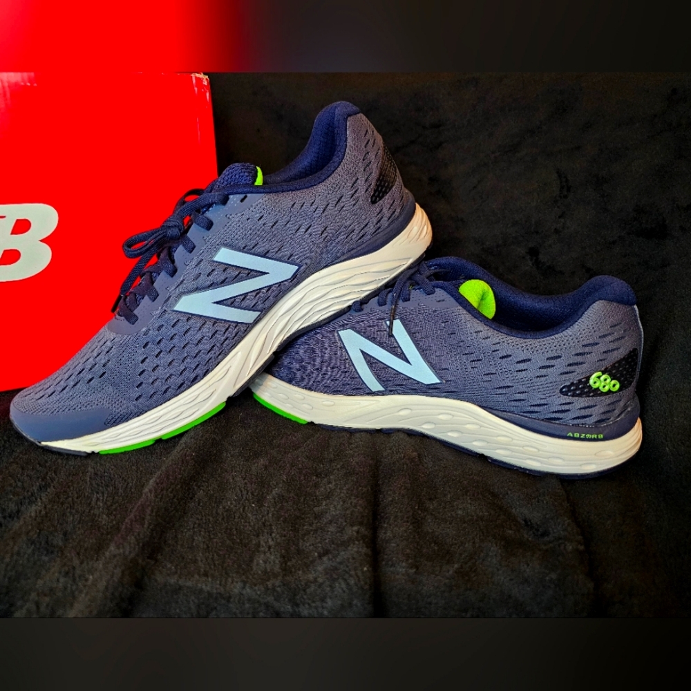 New Balance 680v6 Mens Sz 14 M680LN6 Pigment/Green Colorway NIB XM680LN6